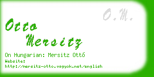 otto mersitz business card