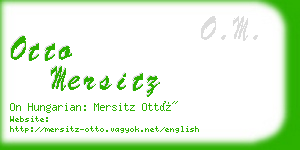 otto mersitz business card